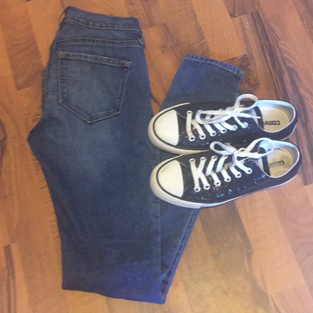 Black Glitter Converse